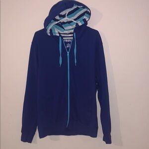 FIREFLY - Blue With Baby Blue Full Zip Hoodie Sweater Men’s Large